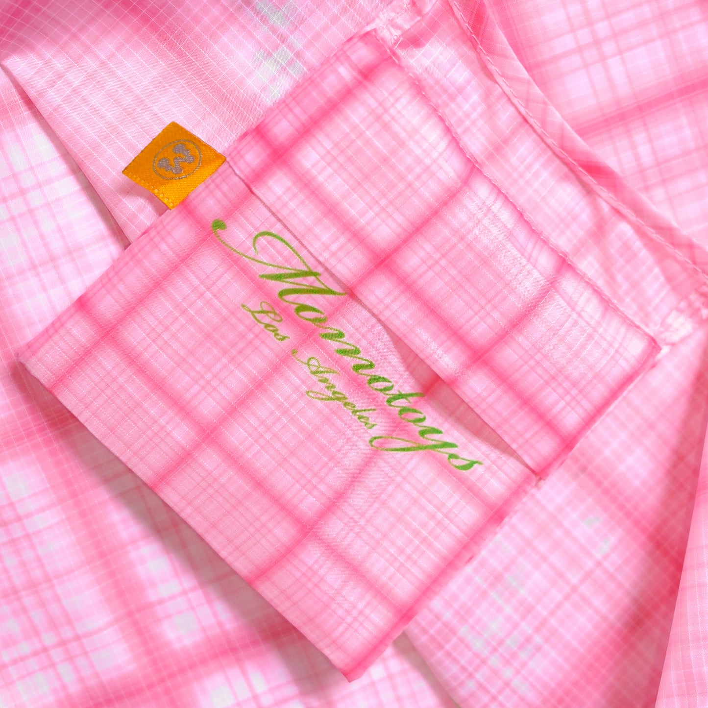 PINK PLAID REUSABLE BAG