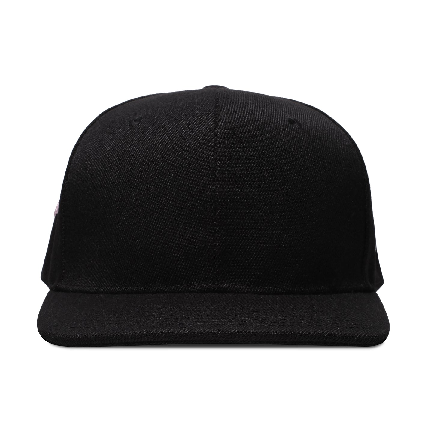 CURSIVE FITTED HAT -BLACK