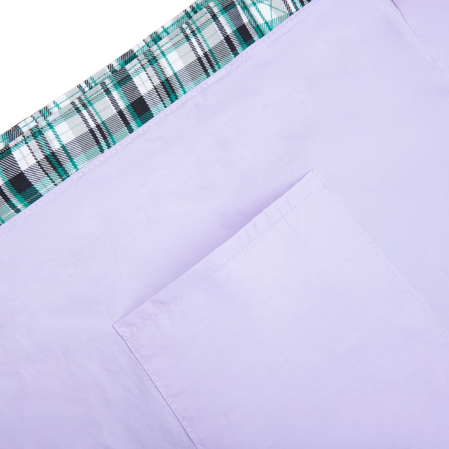 BUBBLE M PLAID TOTE BAG -GREEN