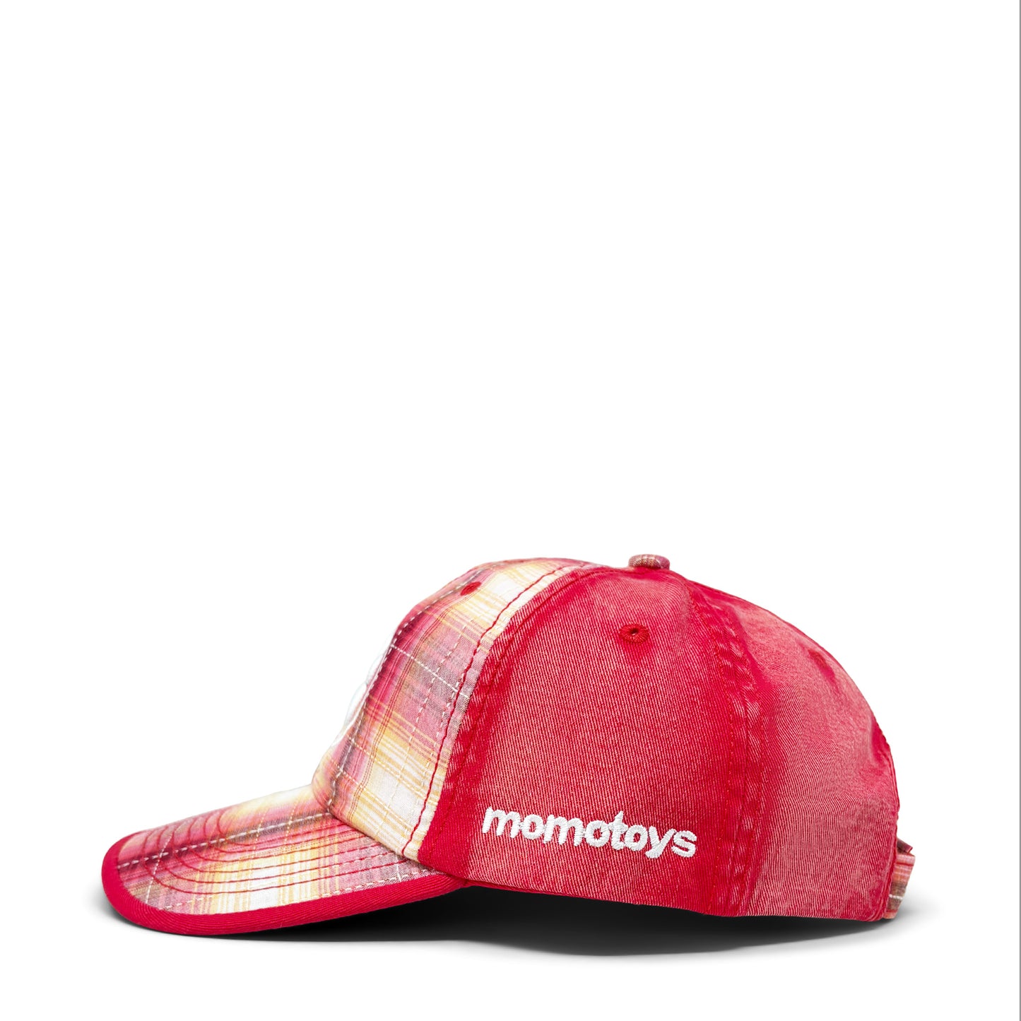 BUBBLE M HAT -RED PLAID