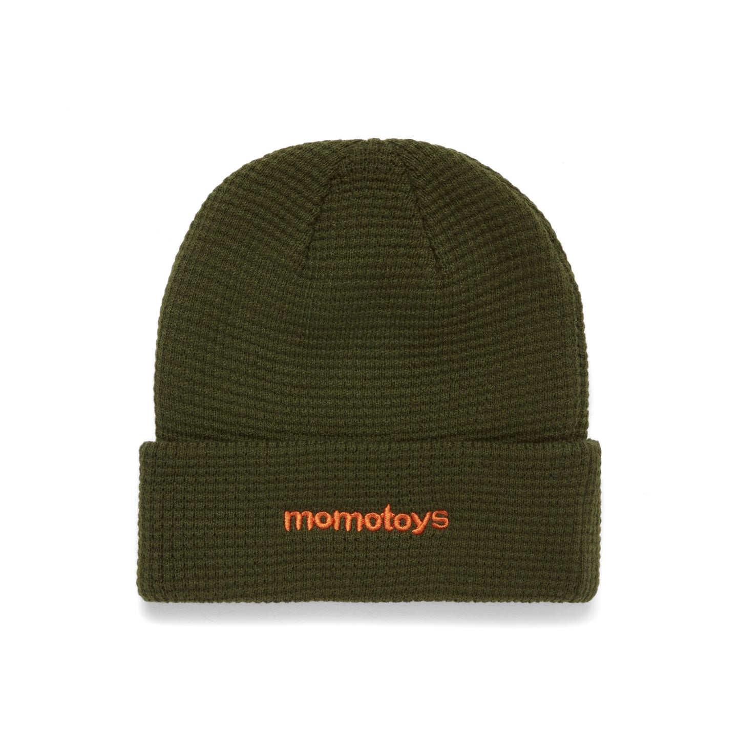 "MT" SPORTY WAFFLE BEANIE - OLIVE GREEN