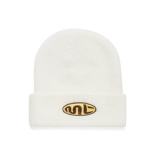 "MT" SPORTY WAFFLE BEANIE - CREAM