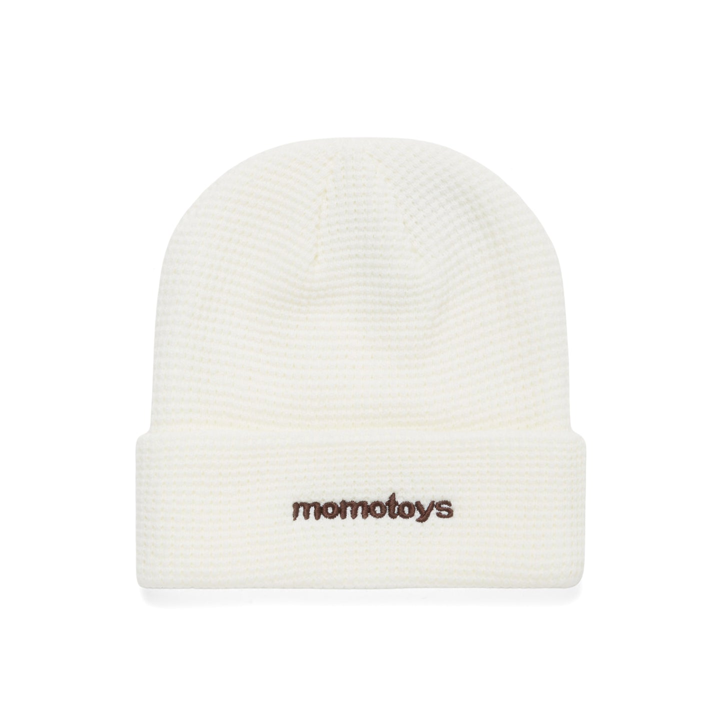 "MT" SPORTY WAFFLE BEANIE - CREAM