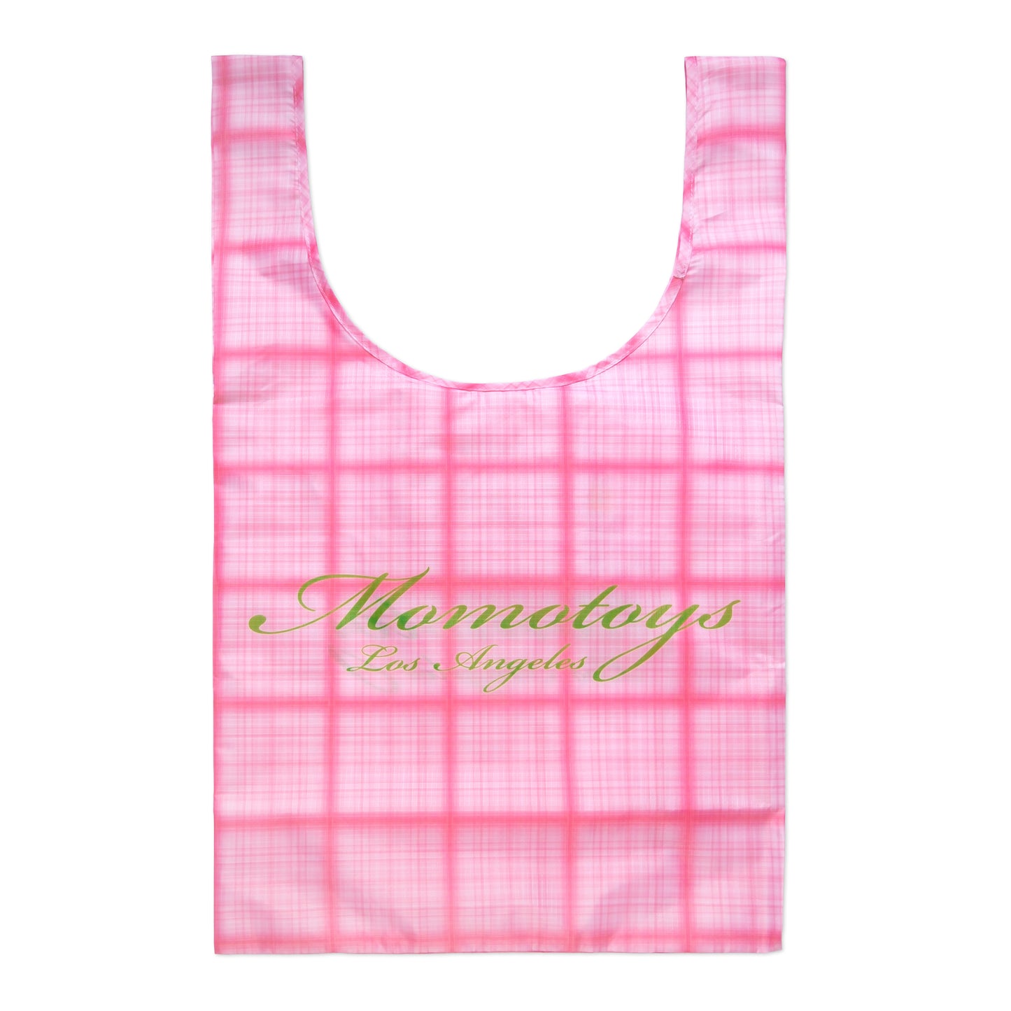 PINK PLAID REUSABLE BAG