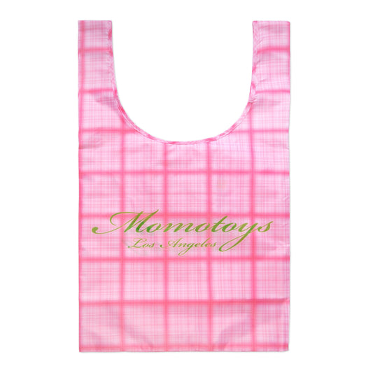PINK PLAID REUSABLE BAG