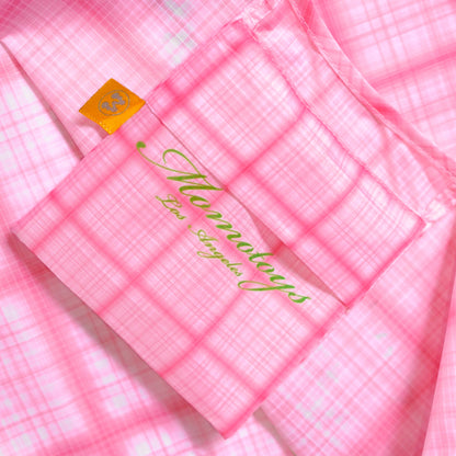 PINK PLAID REUSABLE BAG