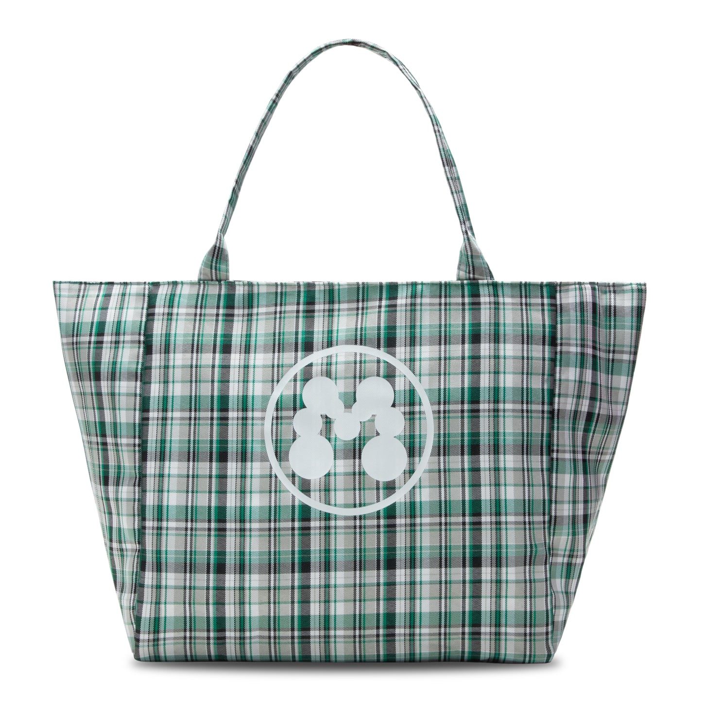BUBBLE M PLAID TOTE BAG -GREEN