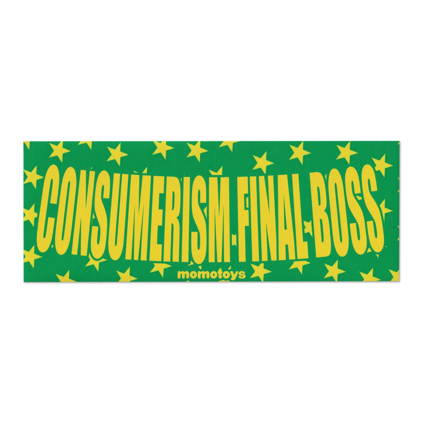 "CONSUMERISM FINAL BOSS" BUMPER STICKER