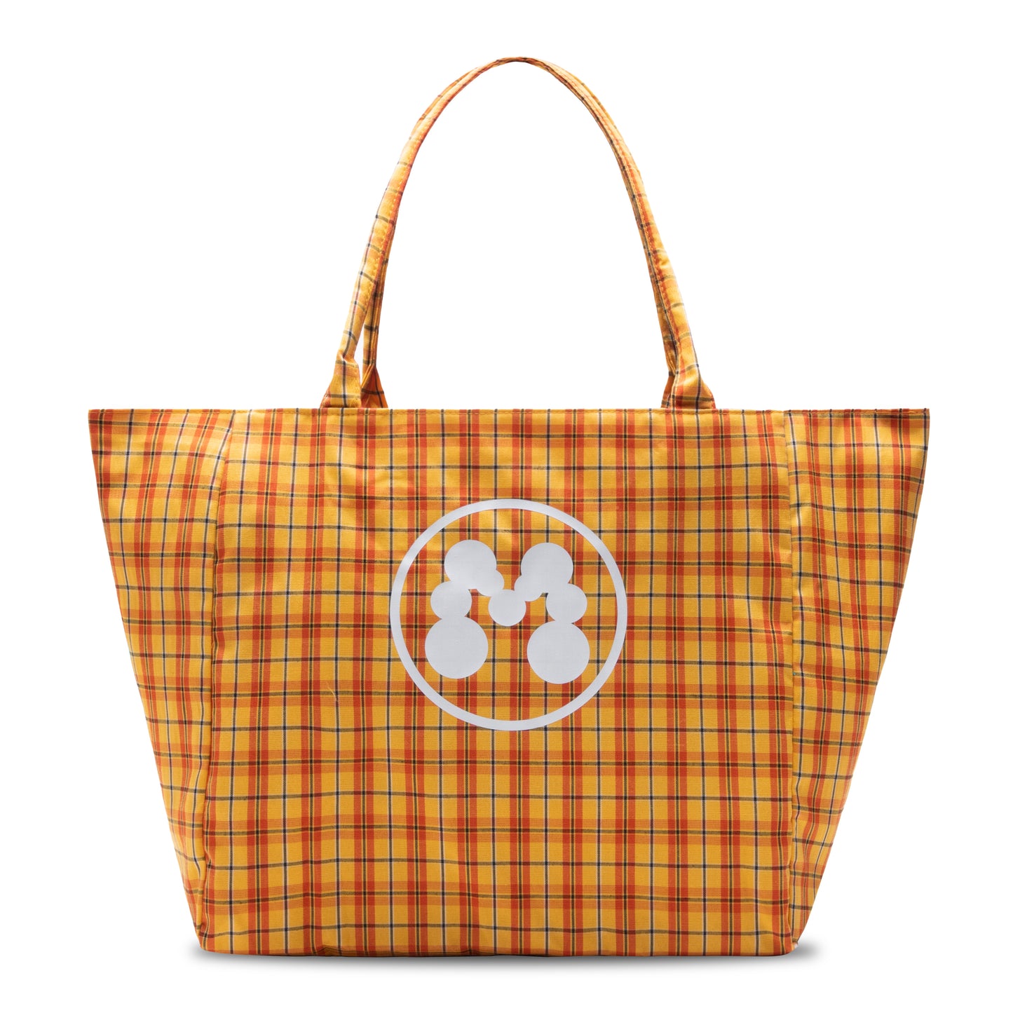 BUBBLE M PLAID TOTE BAG -ORANGE