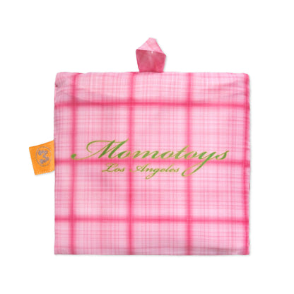 PINK PLAID REUSABLE BAG