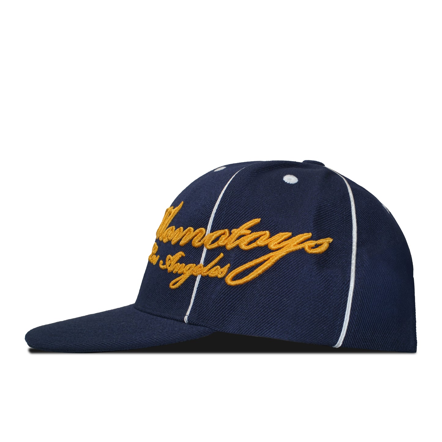 CONTRAST STITCH CURSIVE HAT