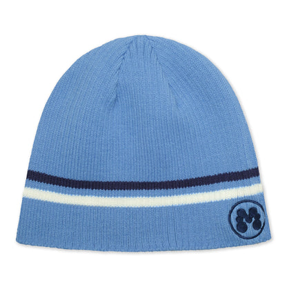BUBBLE M STRIPE BEANIE -UNC BLUE
