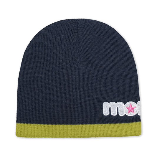 2 TONE STAR BEANIE -TEAL GREEN