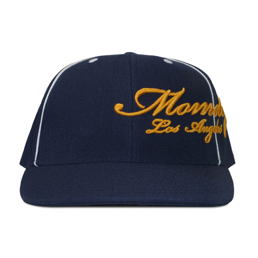 CONTRAST STITCH CURSIVE HAT