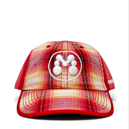 BUBBLE M HAT -RED PLAID