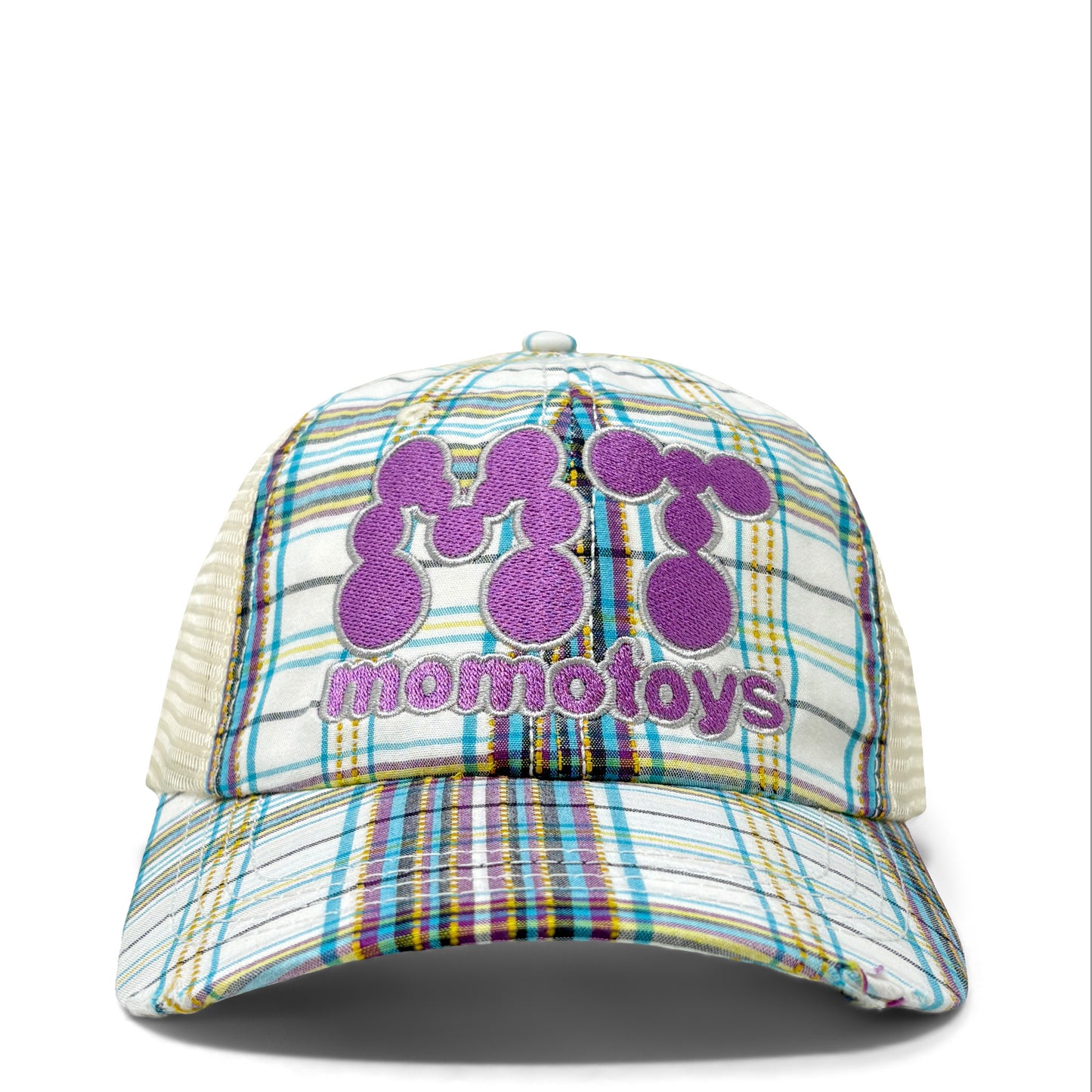 MT HAT - WHITE PLAID