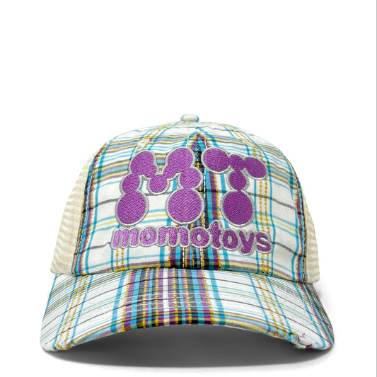 MT HAT - WHITE PLAID