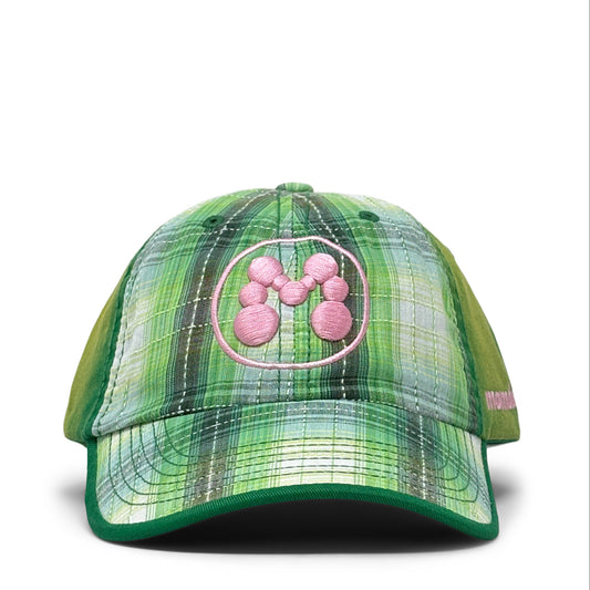 BUBBLE M HAT -GREEN PLAID