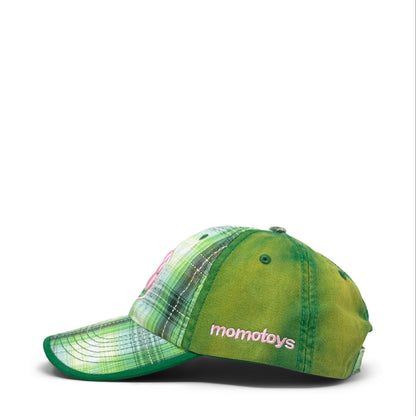 BUBBLE M HAT -GREEN PLAID