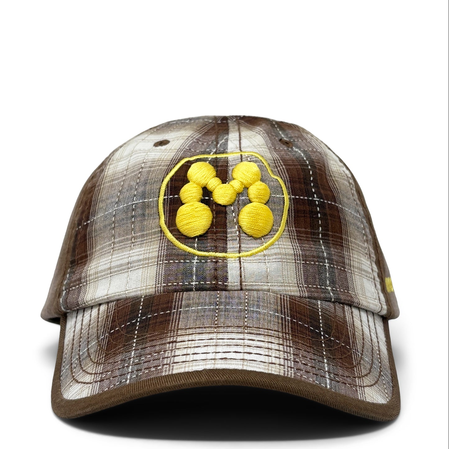 BUBBLE M HAT -BROWN PLAID
