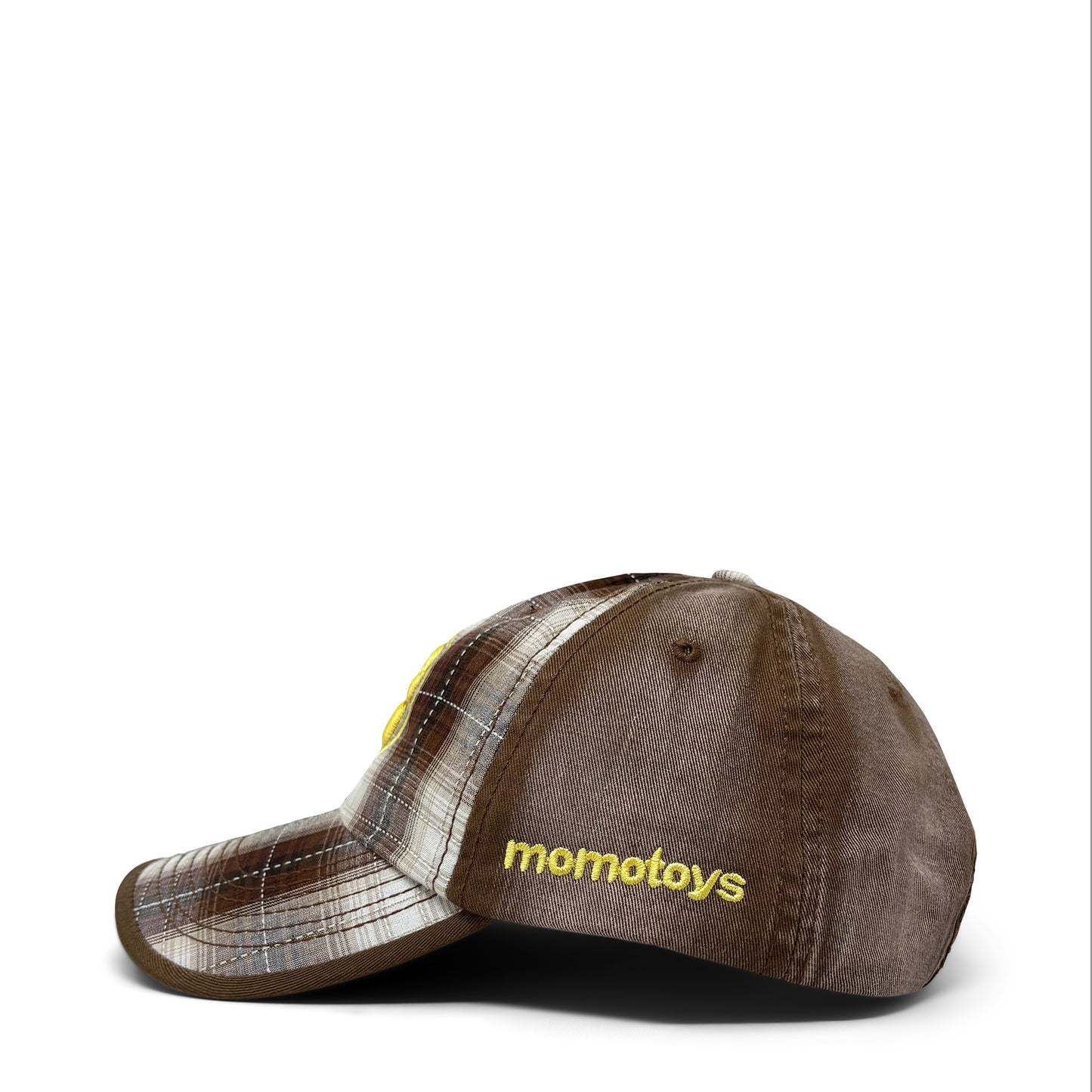 BUBBLE M HAT -BROWN PLAID