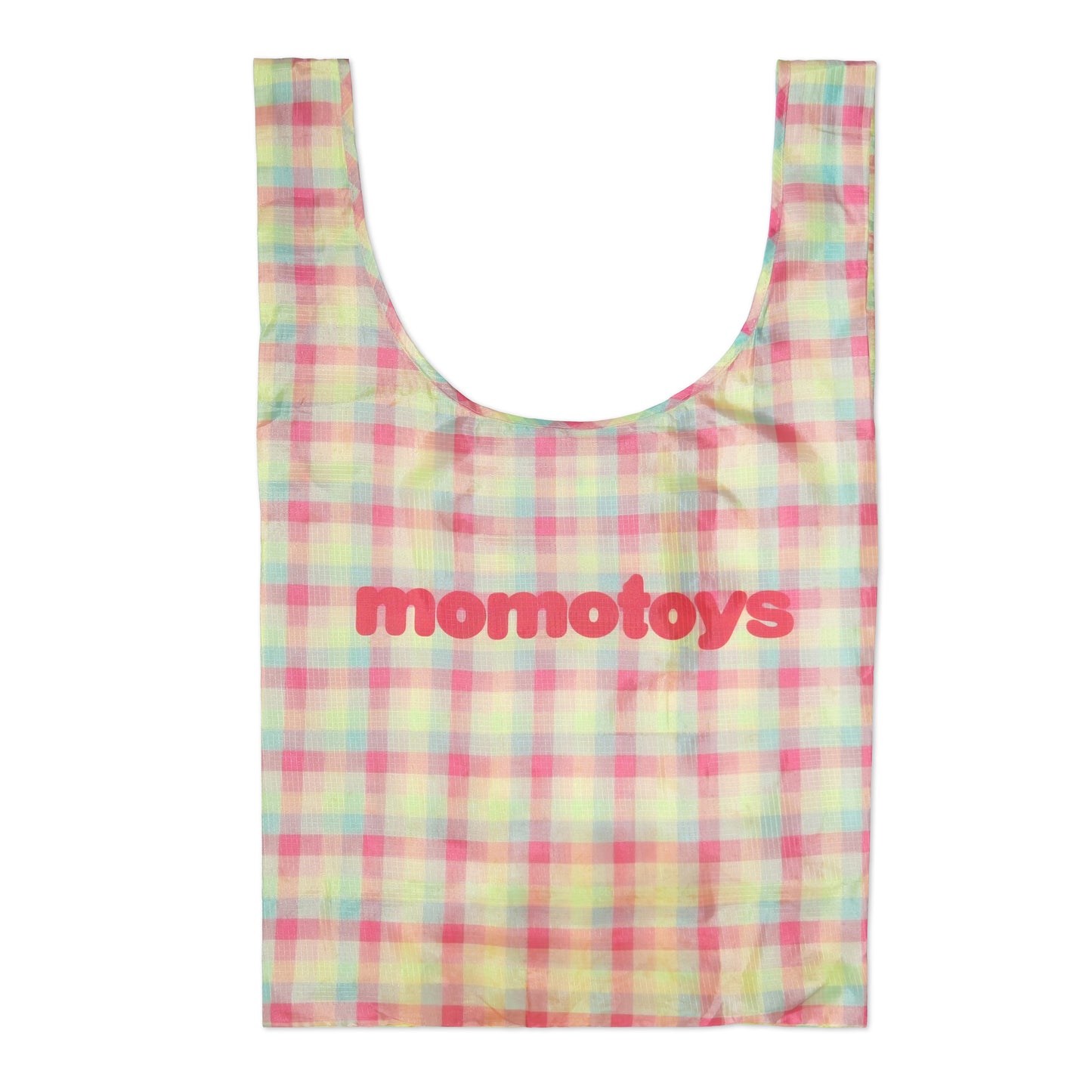 GREEN PLAID REUSABLE BAG