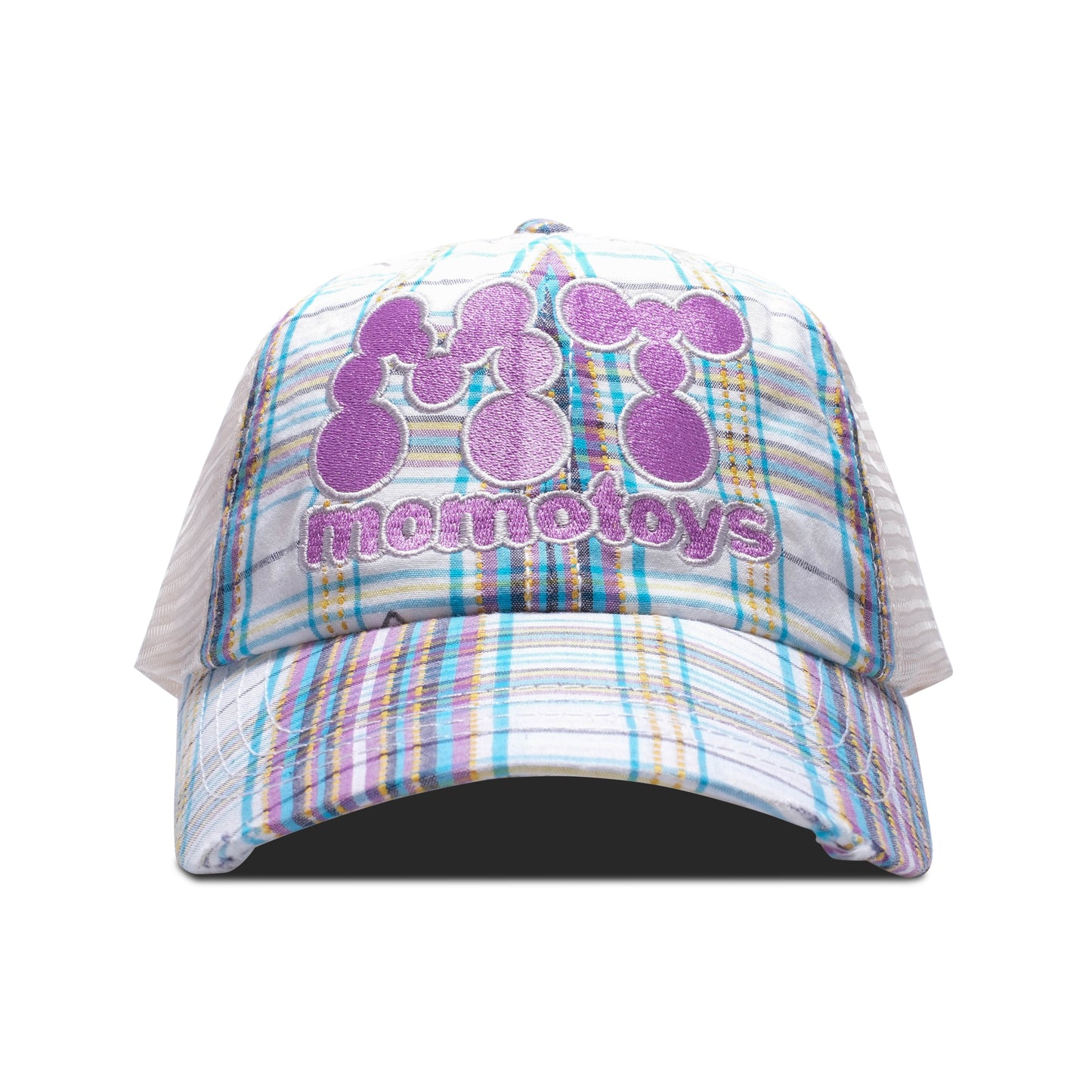 MT HAT - WHITE PLAID