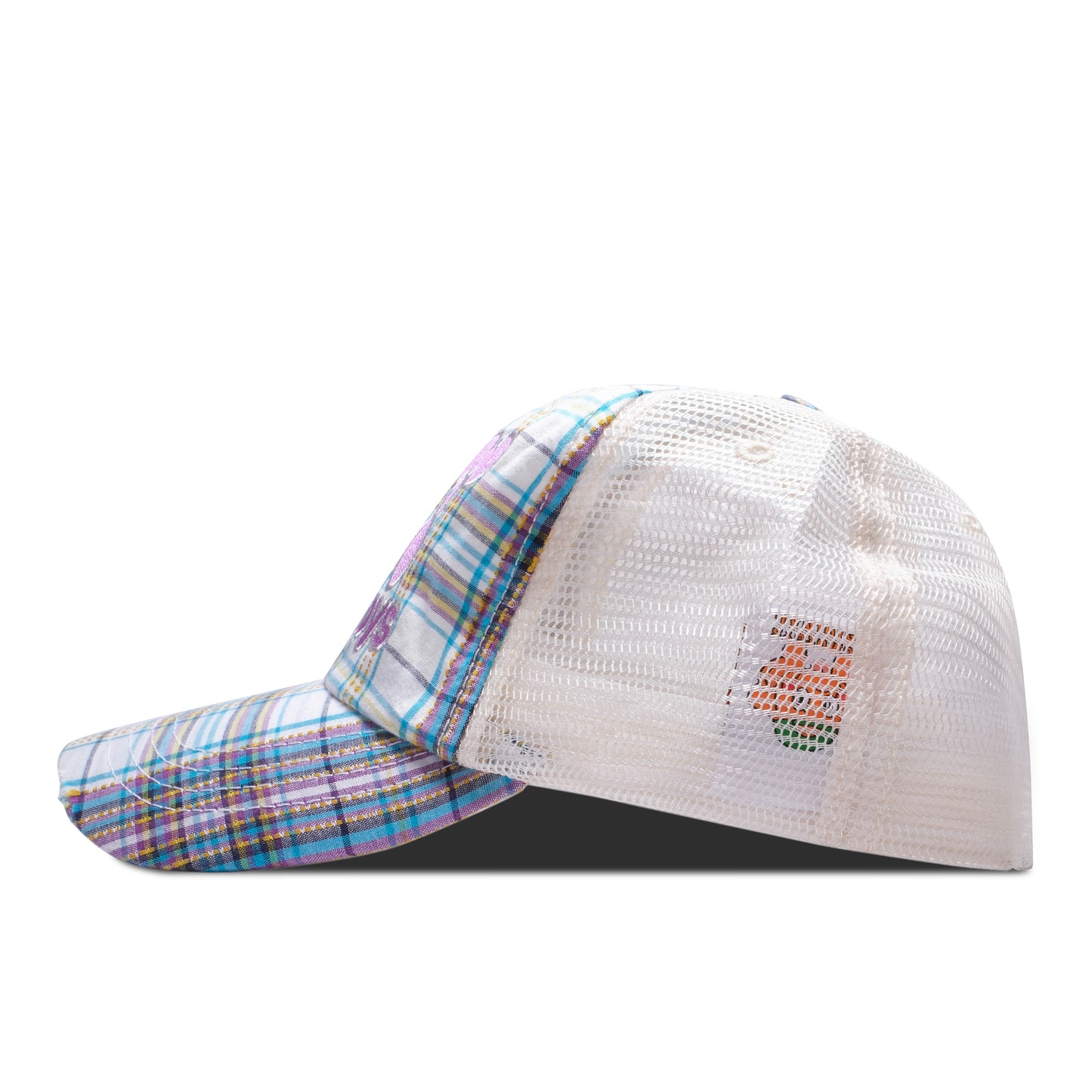 MT HAT - WHITE PLAID